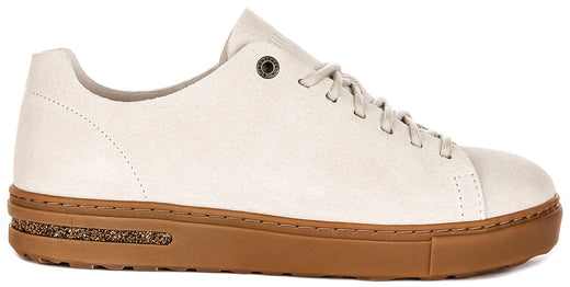Baskets basses Birkenstock Bend | Cuir suédé gris pour hommes et femmes - Coupe régulière