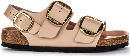 Sandalias Birkenstock Milano | Cuero genuino beige para mujeres