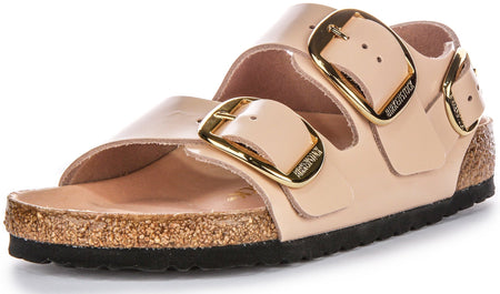 Sandalias Birkenstock Milano | Cuero genuino beige para mujeres