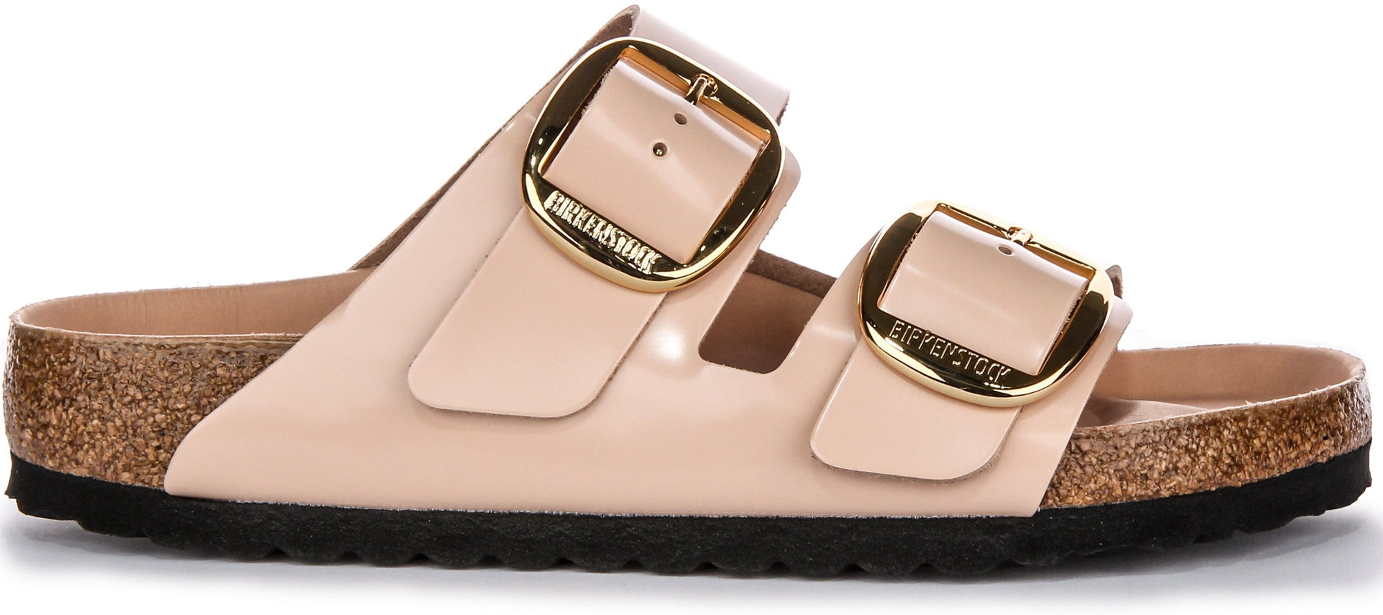 Sandalias Birkenstock Arizona | Cuero genuino beige - Hebilla grande para mujeres