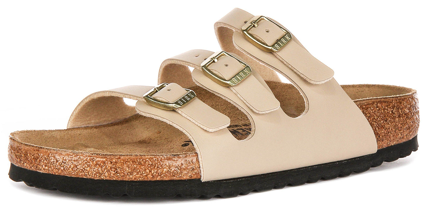 Sandalias Birkenstock Florida | Birko-Flor color castillo de arena para mujeres - Ajuste regular