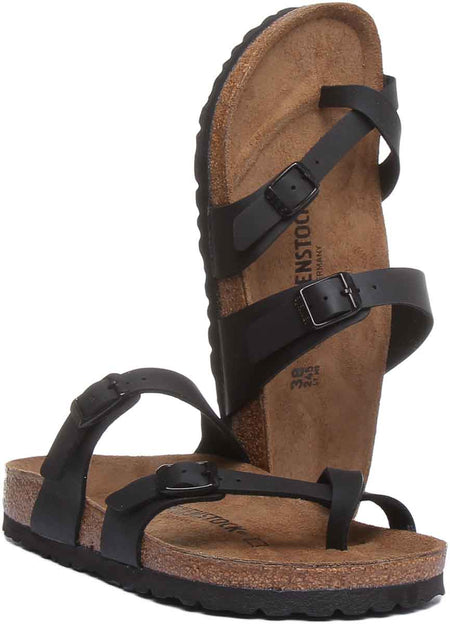 Birkenstock Mayari Sandaler | Svart Birko-Flor - Metallisk finish för kvinnor