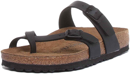 Birkenstock Mayari Sandaler | Svart Birko-Flor - Metallisk finish för kvinnor