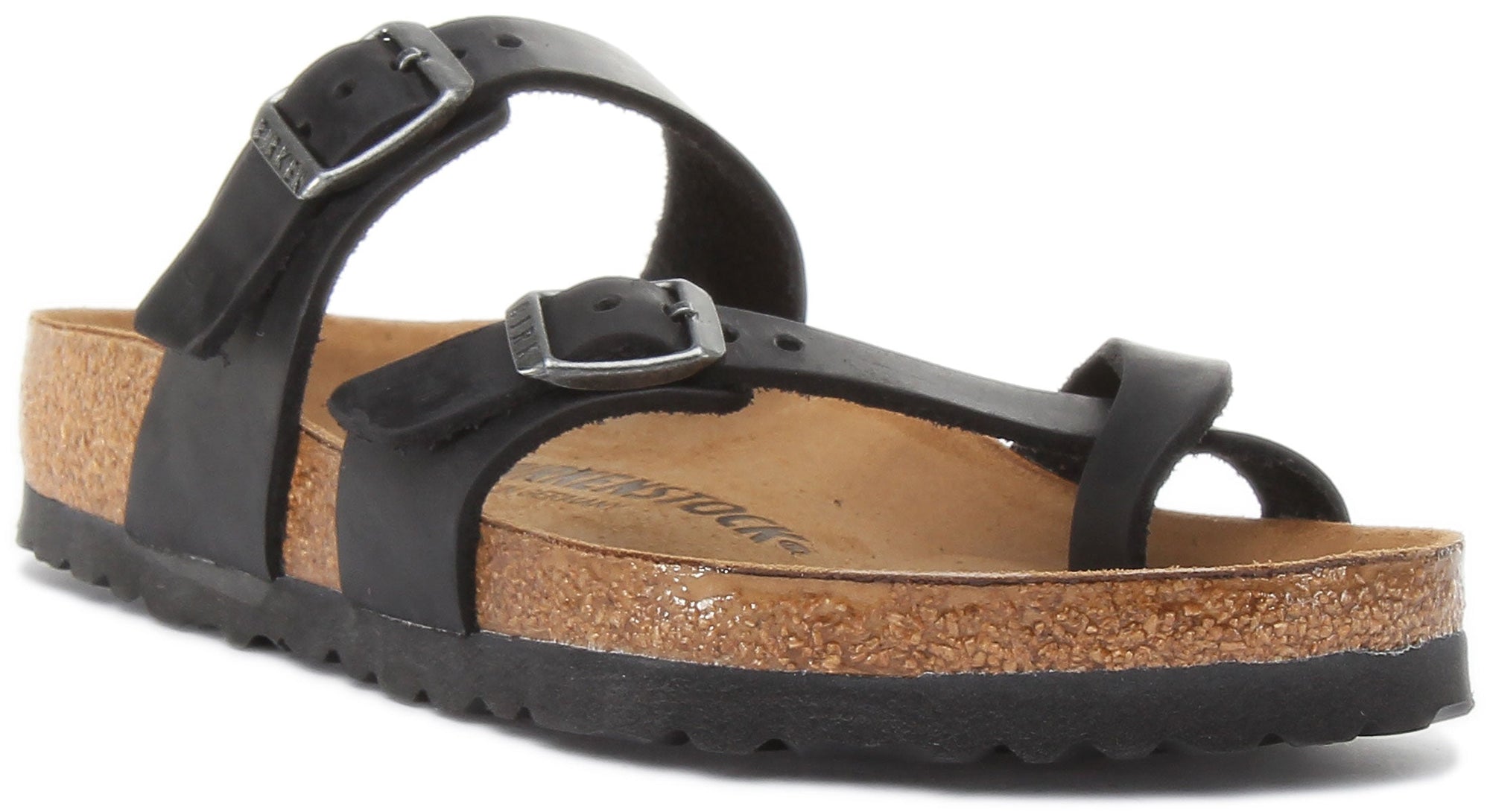Sandalias Birkenstock Mayari | Cuero genuino negro para mujer