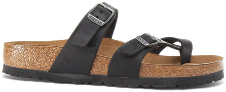 Sandalias Birkenstock Mayari | Cuero genuino negro para mujer