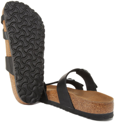Sandalias Birkenstock Mayari | Cuero genuino negro para mujer