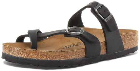 Sandalias Birkenstock Mayari | Cuero genuino negro para mujer