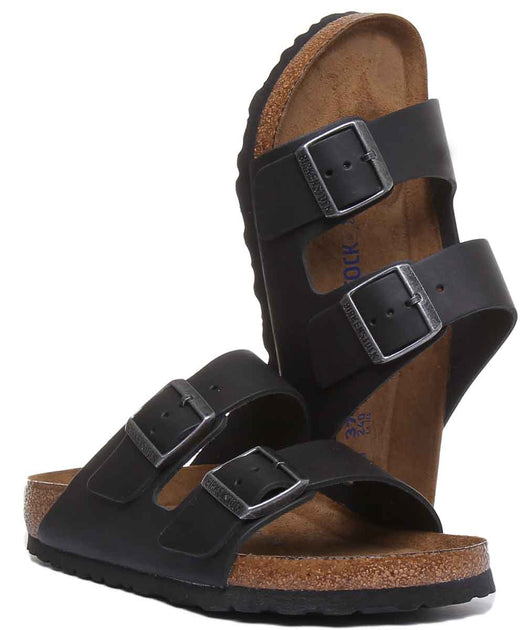 Birkenstock Arizona Sandalen | Zwart echt leer voor dames