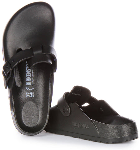 Zuecos Birkenstock Boston | EVA negro - Edición Essentials para mujer