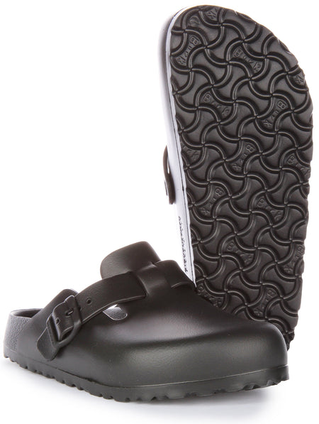 Zuecos Birkenstock Boston | EVA negro - Edición Essentials para mujer