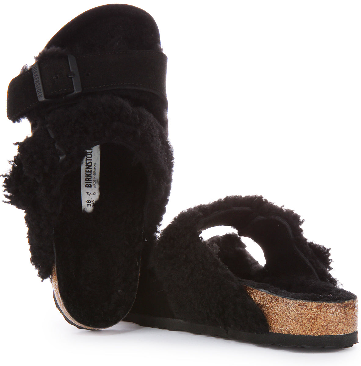 Birkenstock Arizona Sandalen | Zwart echt leer - Split-Tone afwerking voor dames