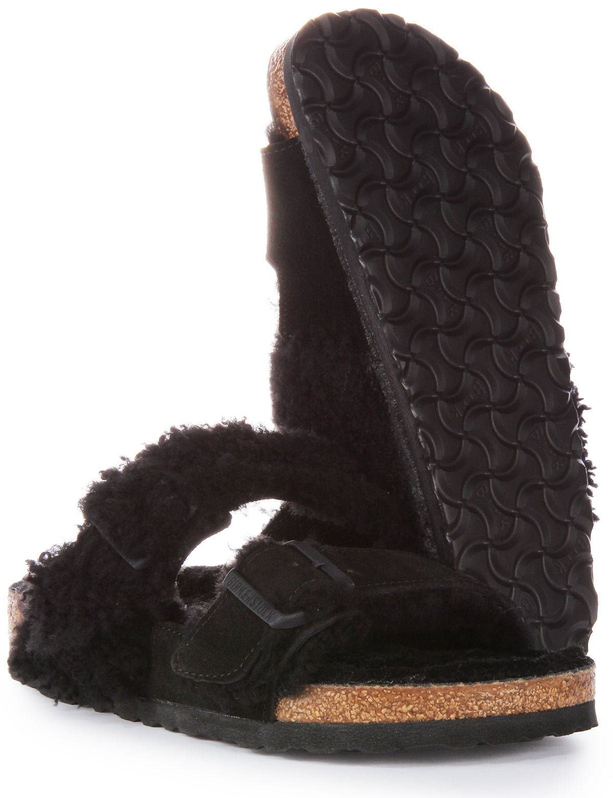 Birkenstock Arizona Sandalen | Zwart echt leer - Split-Tone afwerking voor dames
