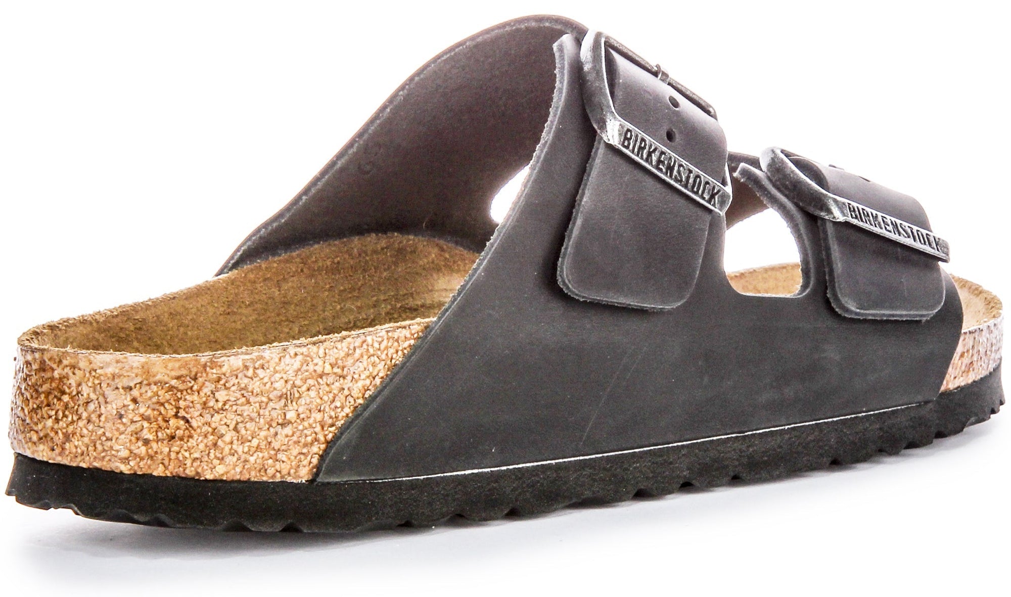 Sandalias Birkenstock Arizona | Cuero genuino negro para mujeres