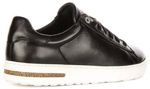 Baskets basses Birkenstock Bend | Cuir véritable noir pour hommes et femmes - Coupe régulière