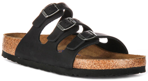 Birkenstock Florida Sandalen | Zwart suède leer voor Dames