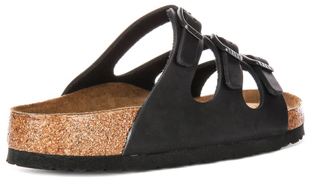 Sandales Birkenstock Florida | Cuir suédé noir pour femmes