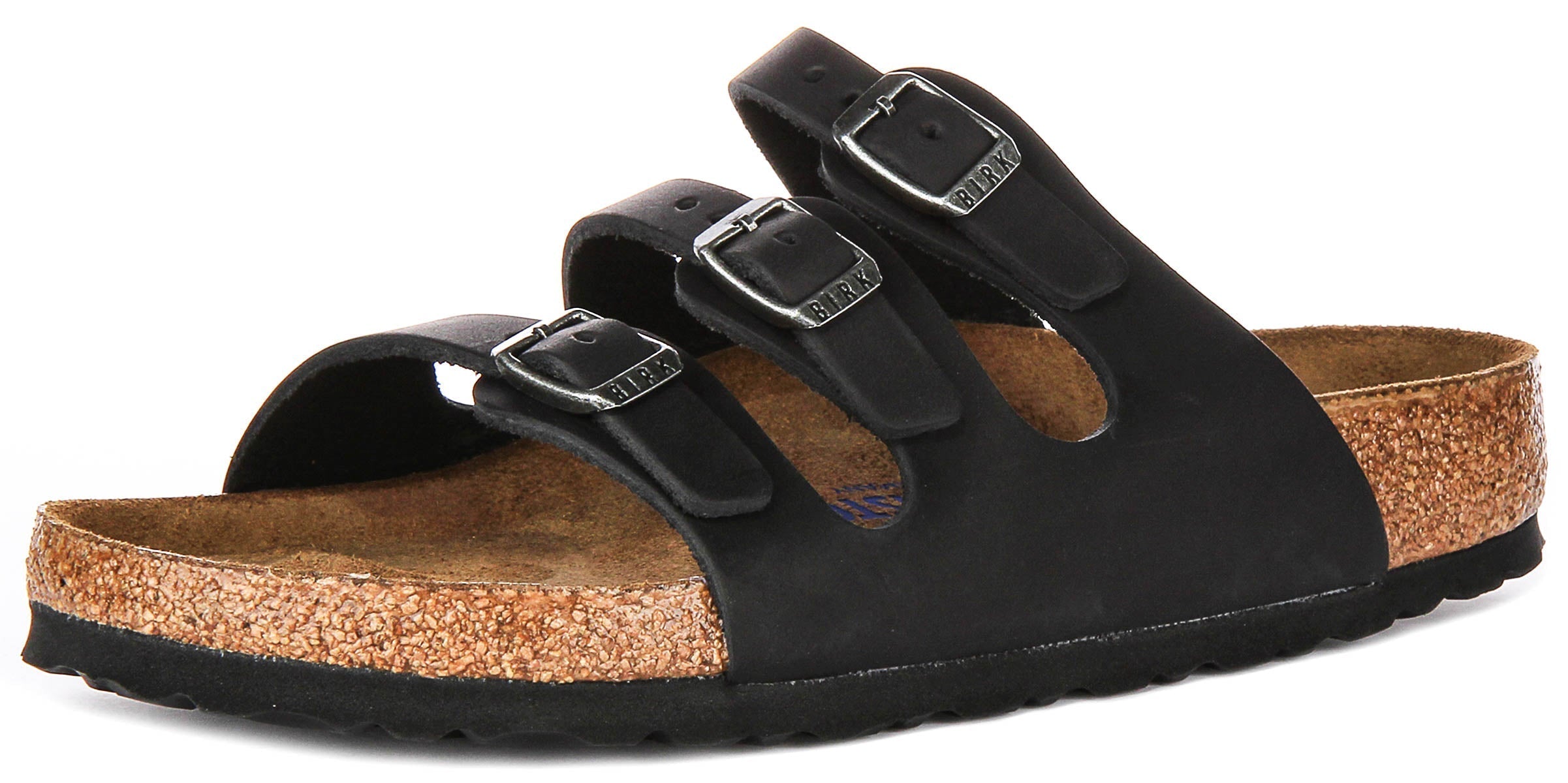 Sandales Birkenstock Florida | Cuir suédé noir pour femmes