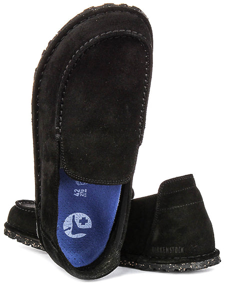 Birkenstock Utti Skor | Svart mockaläder för män och kvinnor - Normal passform