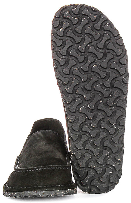 Birkenstock Utti Skor | Svart mockaläder för män och kvinnor - Normal passform