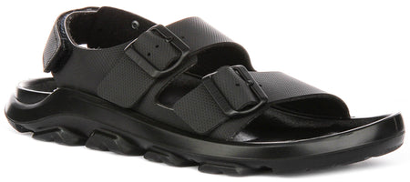 Zapatillas Birkenstock Mogami Terra | Cuero genuino negro para hombres - ajuste regular