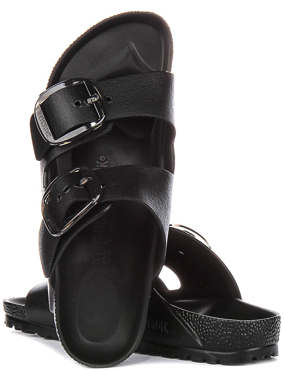 Sandalias Birkenstock Arizona | EVA negro - Hebilla grande para mujeres - Ajuste estrecho