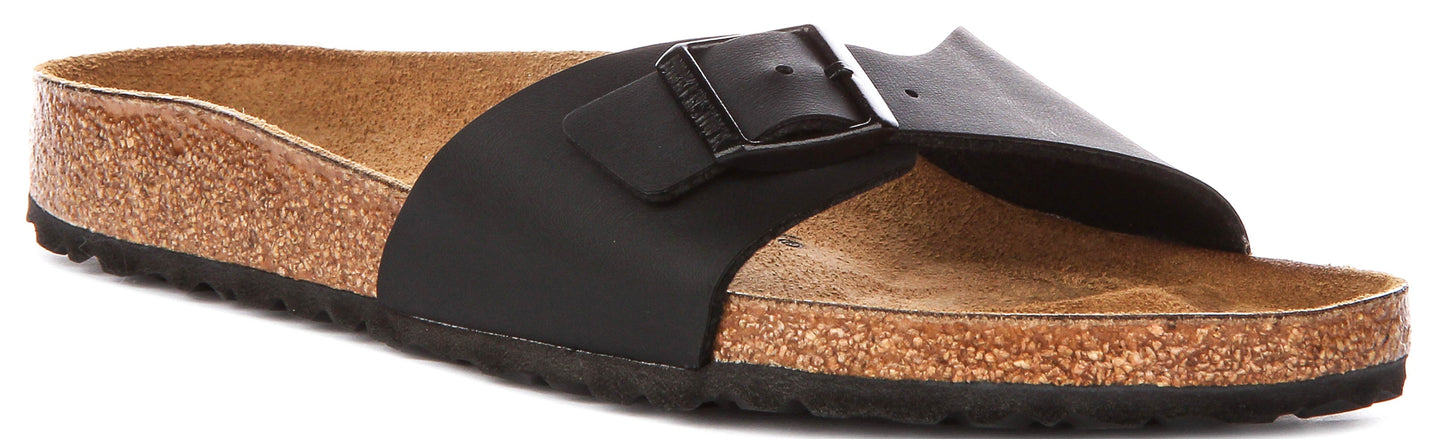 Sandalias Birkenstock Madrid | Birko-Flor negro para mujeres - Ajuste estrecho
