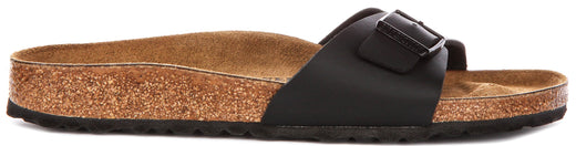 Sandalias Birkenstock Madrid | Birko-Flor negro para mujeres - Ajuste estrecho