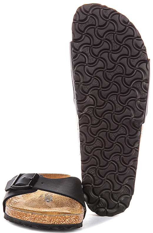 Sandalias Birkenstock Madrid | Birko-Flor negro para mujeres - Ajuste estrecho