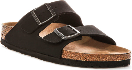 Sandales Birkenstock Arizona | Birko-Flor noir - Vegan pour hommes et femmes - Coupe étroite