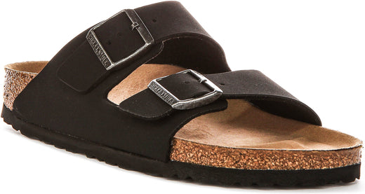 Birkenstock Arizona Sandalen | Zwart Birko-Flor - Veganistisch voor Mannen en Vrouwen - Smalle Pasvorm