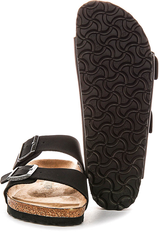 Birkenstock Arizona Sandalen | Zwart Birko-Flor - Veganistisch voor Mannen en Vrouwen - Smalle Pasvorm