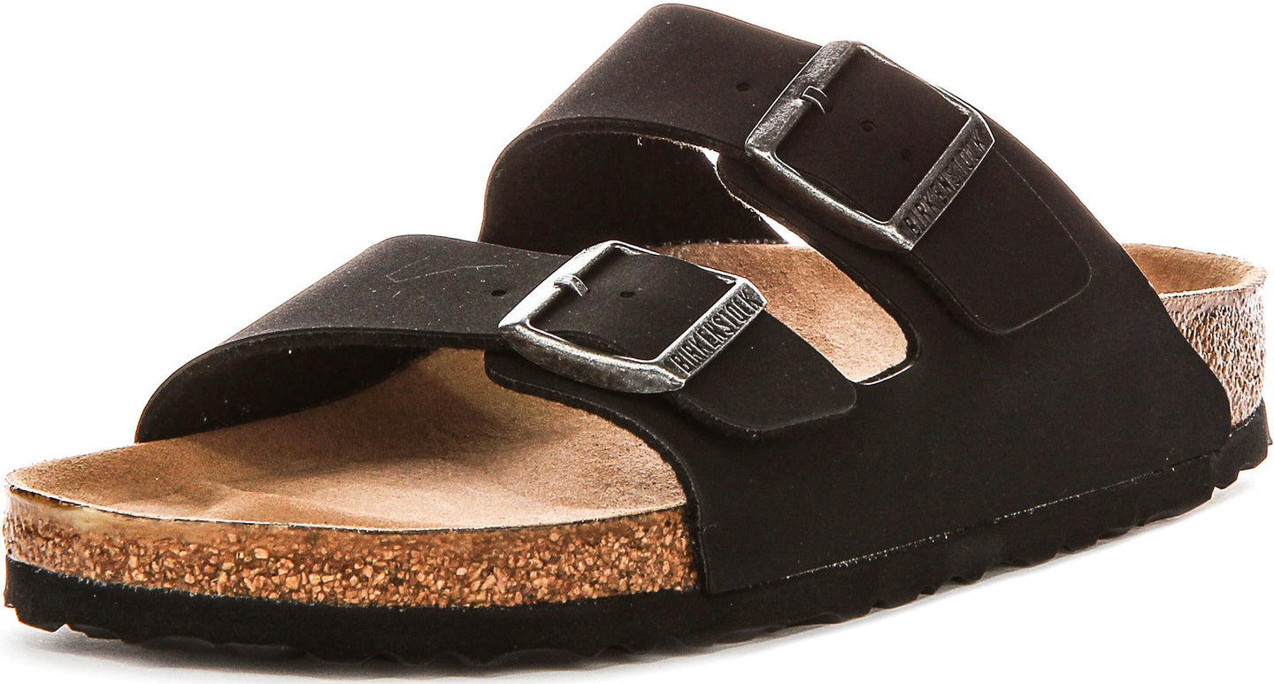Birkenstock Arizona Sandalen | Zwart Birko-Flor - Veganistisch voor Mannen en Vrouwen - Smalle Pasvorm