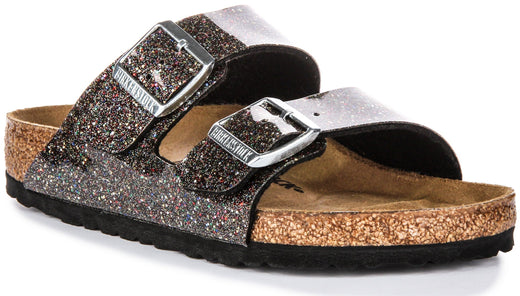 Birkenstock Arizona Sandalen | Zwart Birko-Flor - Multi-Tone voor kinderen