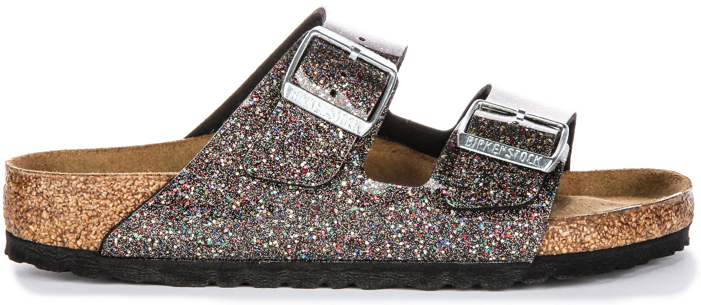 Birkenstock Arizona Sandalen | Zwart Birko-Flor - Multi-Tone voor kinderen