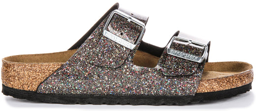 Birkenstock Arizona Sandalen | Zwart Birko-Flor - Multi-Tone voor kinderen