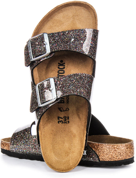 Birkenstock Arizona Sandalen | Zwart Birko-Flor - Multi-Tone voor kinderen