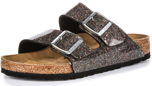 Birkenstock Arizona Sandalen | Zwart Birko-Flor - Multi-Tone voor kinderen