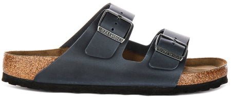 Sandalias Birkenstock Arizona | Cuero genuino azul - plantilla suave para hombres y mujeres - ajuste regular