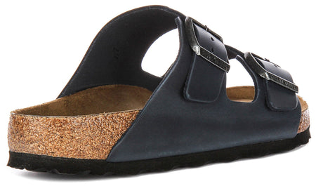Sandalias Birkenstock Arizona | Cuero genuino azul - plantilla suave para hombres y mujeres - ajuste regular