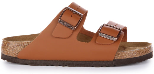 Sandalias Birkenstock Arizona | Cuero genuino marrón para hombre y mujer