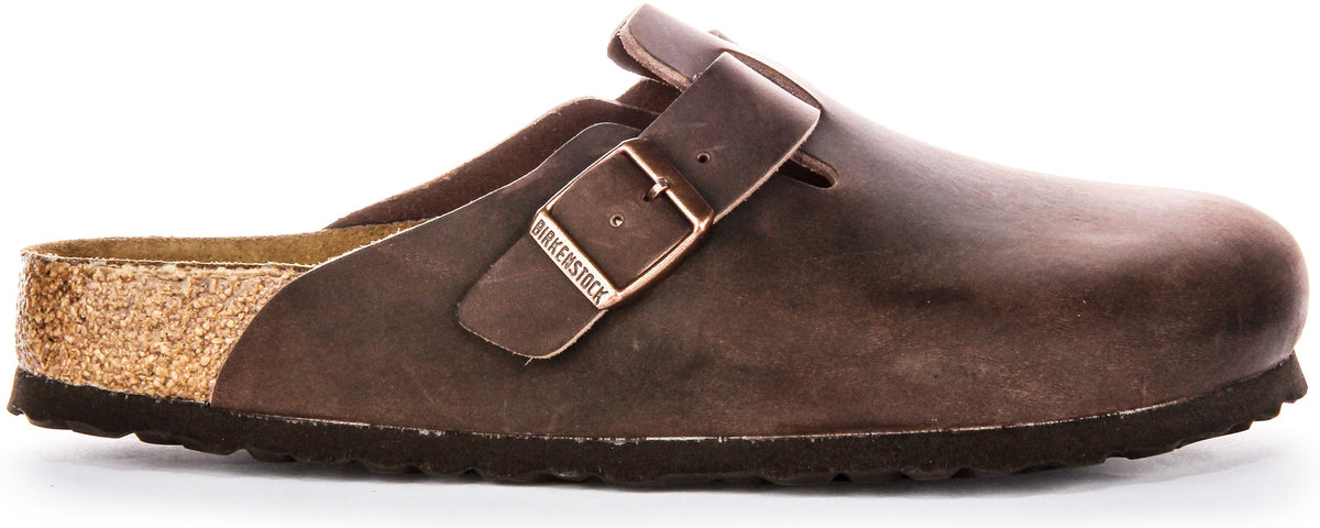 Birkenstock Boston Klompen | Bruin echt leer voor heren en dames
