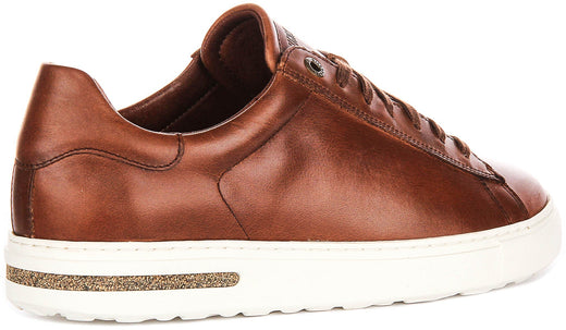 Baskets basses Birkenstock Bend | Cuir véritable cognac pour hommes et femmes