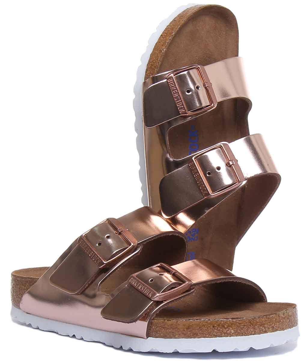 Sandalias Birkenstock Arizona | Birko-Flor cobre - Plantilla suave para mujer