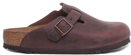 Birkenstock Boston Träskor | Mörkbrunt äkta läder för män