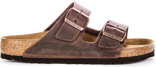 Sandalias Birkenstock Arizona | Cuero genuino marrón para mujeres