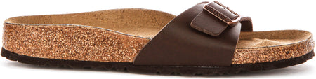Sandalias Birkenstock Madrid | Birko-Flor marrón oscuro para mujer - Ajuste estrecho