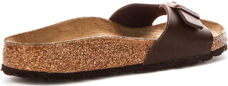Sandalias Birkenstock Madrid | Birko-Flor marrón oscuro para mujer - Ajuste estrecho