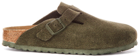 Birkenstock Boston Klompen | Donkergroen Birko-Flor voor Heren en Dames - Smalle Pasvorm