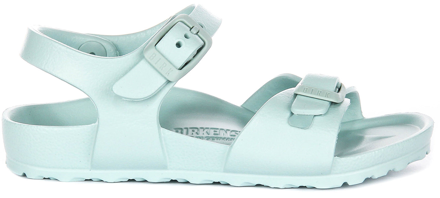 Sandalias Birkenstock Rio | EVA verde para niños - ajuste estrecho