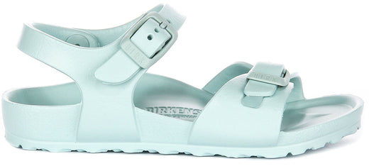 Sandalias Birkenstock Rio | EVA verde para niños - ajuste estrecho